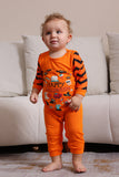 Orange Halloween Familie Passendes Pyjama-Set