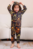 Schwarzer Druck Halloween Familie Passendes Pyjama-Set