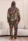 Schwarzer Druck Halloween Familie Passendes Pyjama-Set