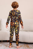 Schwarzer Druck Halloween Familie Passendes Pyjama-Set