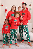 Roter Druck Weihnachten Familie Passendes Pyjama-Set