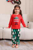 Roter Druck Weihnachten Familie Passendes Pyjama-Set