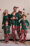 Dunkelgrünes Merry Christmas Family Pyjama-Set