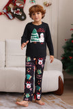 Schwarzes Merry Christmas Family Pyjama-Set