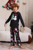 Schwarzes Merry Christmas Family Pyjama-Set