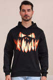 Schwarze Teufel Kürbis Print Kapuze Halloween Familie Sweatshirts