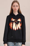 Schwarze Teufel Kürbis Print Kapuze Halloween Familie Sweatshirts