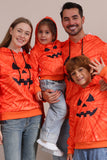 Orange Halloween Familienanzug Langärmeliges Kapuzensweatshirt