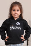 Schwarzes Halloween Familienkostüm Kapuzensweatshirt