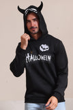 Schwarzes Halloween Familienkostüm Kapuzensweatshirt