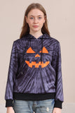 Schwarzes Süßes oder Saures bedrucktes Halloween-Familienpyjama-Set