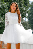 Kurzes Weißes Hochzeit Brautkleid
