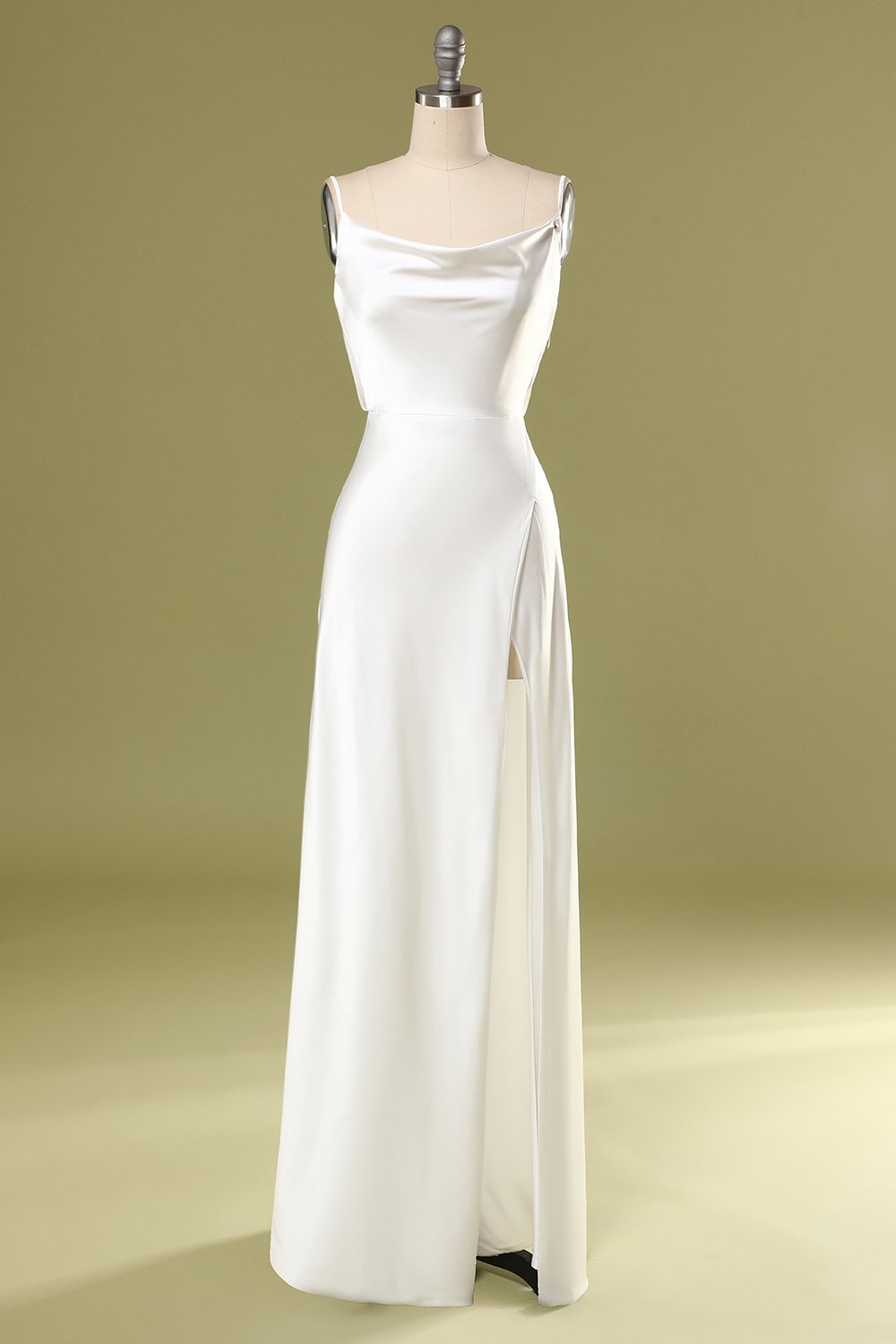 Mermaid Weißes Langes Ballkleid