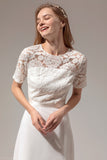 Weiß A-Linie Formelles Ballkleid mit Spitze
