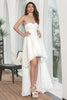 Laden Sie das Bild in den Galerie-Viewer, Weißes High Low Blume Sweetheart Abschlussparty-Kleid