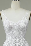 Rückenfreies Brautkleid aus elfenbeinfarbenem Tüll mit Spitze