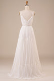 A-Linie Einfaches langes Brautkleid