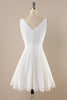 Laden Sie das Bild in den Galerie-Viewer, Weißes Spitze Chiffon Vintage Kleid