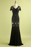 Burgund lange 1920er Jahre Pailletten Flapper Formal Kleid