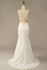 Laden Sie das Bild in den Galerie-Viewer, Weißes Meerjungfrau Langes Brautkleid