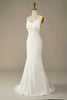 Laden Sie das Bild in den Galerie-Viewer, Weiße Meerjungfrau lange Hochzeitskleid