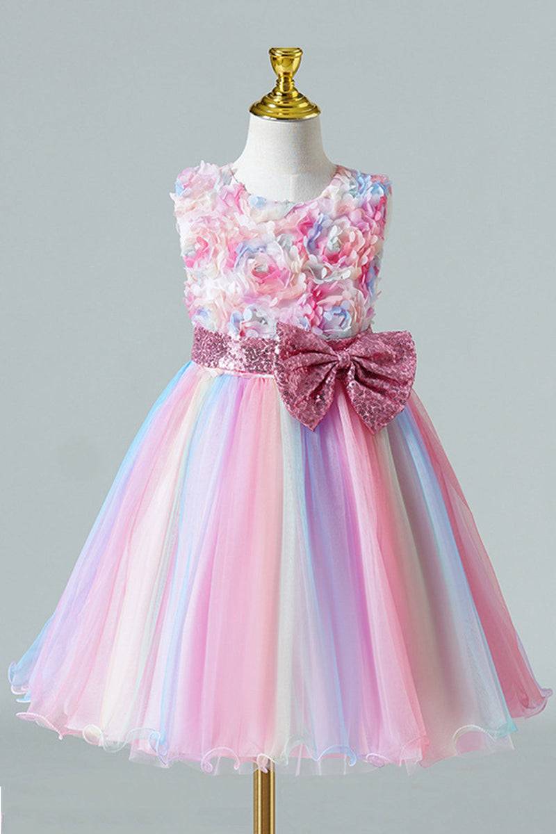 Laden Sie das Bild in den Galerie-Viewer, Eine Linie blaue Pailletten ärmellose Mädchen Kleid