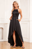 Asymmetrisches schwarzes Ballkleid