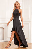 Asymmetrisches schwarzes Ballkleid