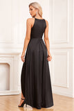 Asymmetrisches schwarzes Ballkleid