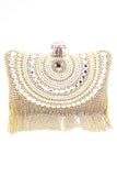 Goldene Perlenkette Party Clutch