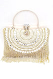 Goldene Perlenkette Party Clutch