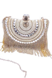 Goldene Perlenkette Party Clutch