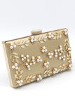 Goldene Perlenkette Party Clutch