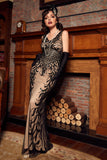 Pailletten Gatsby 1920er Jahre Ballkleid