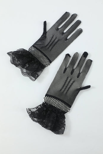 Schwarze Haarnadeln und Handschuhe 1920er Jahre Accessoires Sets