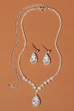 Strass Tropfen Braut Ohrringe Halskette Set