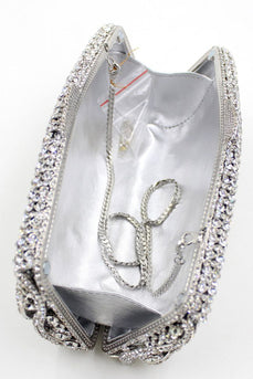 Luxuriöse Strass Party-Handtasche mit abnehmbarer Kette