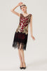 Laden Sie das Bild in den Galerie-Viewer, Fransen Glitzerndes Kleid aus den 1920er Jahren mit ärmellosem