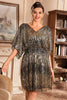 Laden Sie das Bild in den Galerie-Viewer, Goldenes glitzerndes Kleid aus den 1920er Jahren mit Pailletten