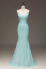Laden Sie das Bild in den Galerie-Viewer, Pailletten glitzerndes Meerjungfrauen-Ballkleid mit Schlitz