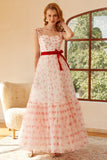Prinzessin A Line Liebliches Langes Ballkleid mit Schleife Knoten