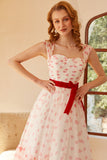 Prinzessin A Line Liebliches Langes Ballkleid mit Schleife Knoten