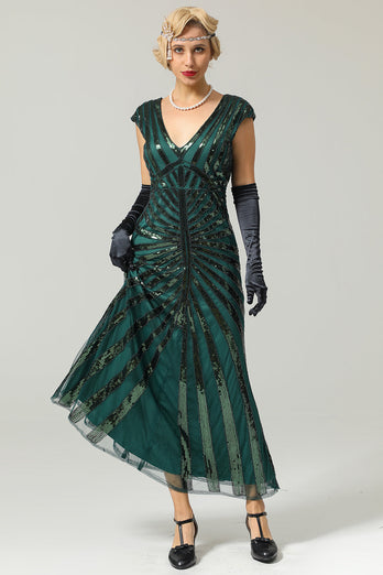 Meerjungfrau Pailletten Gatsby 1920er Jahre Flapper Kleid