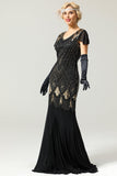 Burgund lange 1920er Jahre Pailletten Flapper Formal Kleid