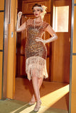 Rosa Pailletten Gatsby 1920er Jahre Flapper Kleid