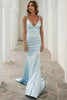 Laden Sie das Bild in den Galerie-Viewer, Meerjungfrau V-Ausschnitt einfache Ball Kleid