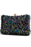 Schwarze Pailletten Party Handtasche