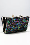 Schwarze Pailletten Party Handtasche