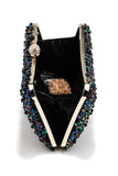 Schwarze Pailletten Party Handtasche