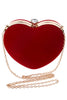 Laden Sie das Bild in den Galerie-Viewer, Rote Samt Herzform Handtasche